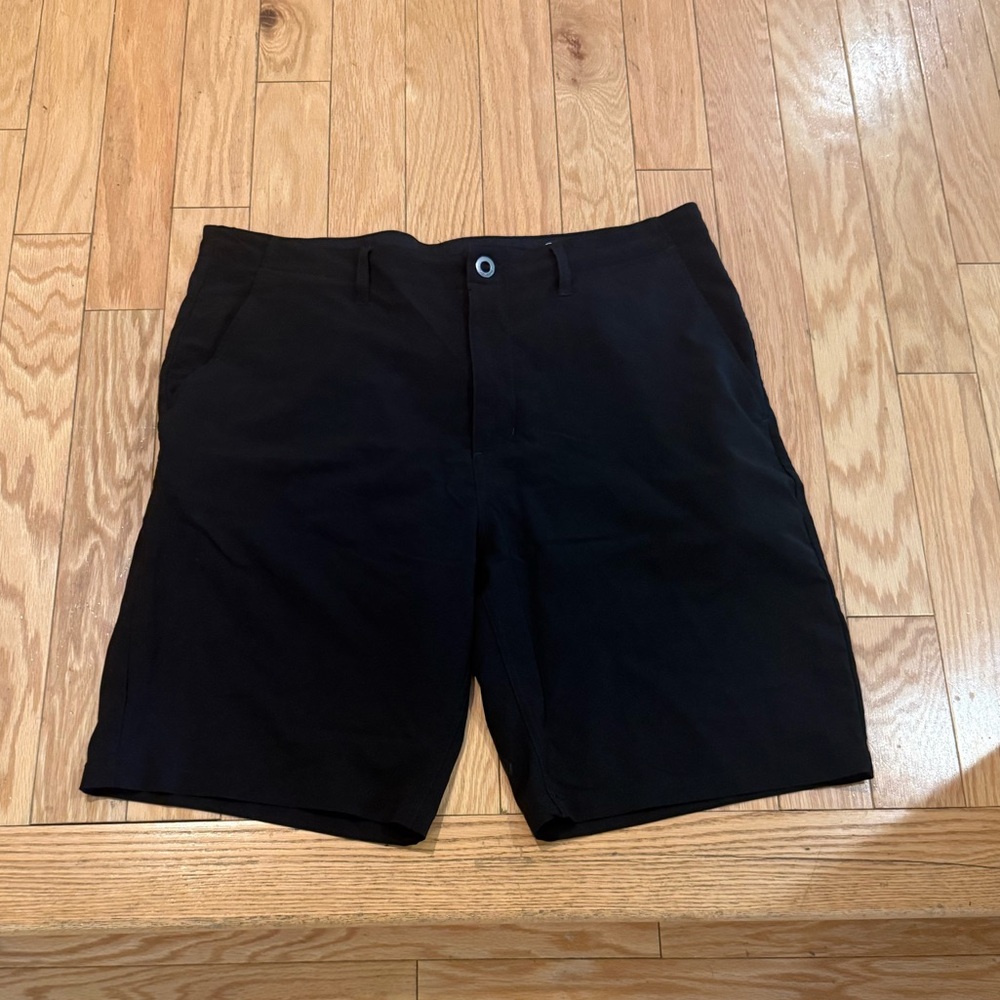 Volcom Black Flat Front Shorts Casual Style
